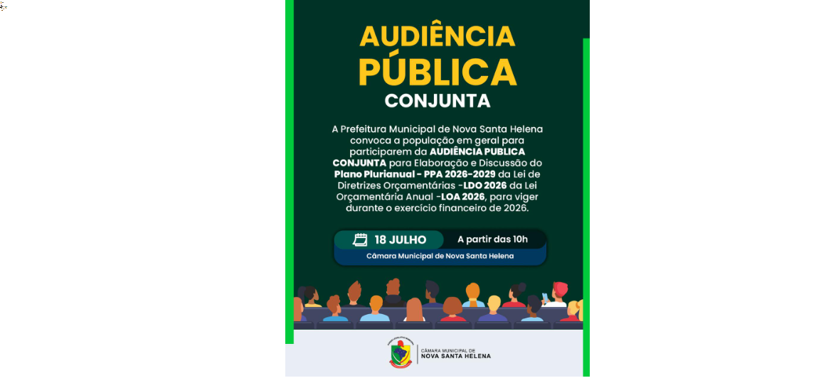 Audiência Pública PPA 2026-2029, LDO e LOA 2026