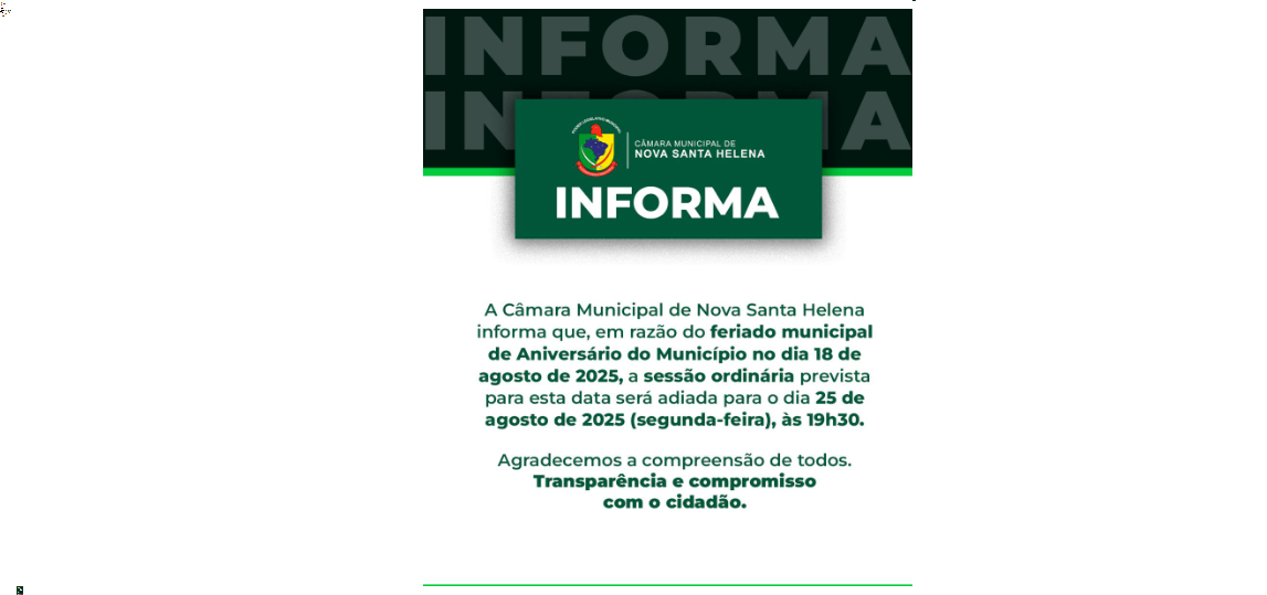 COMUNICADO DE ADIAMENTO DA SESSÃO