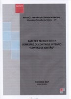 Divulgação do Parecer Técnico do 1º Semestre de Controle Interno "CONTAS DE GESTÃO"