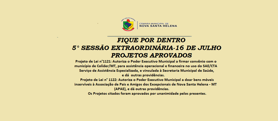 PL 1121 e 1122 aprovados