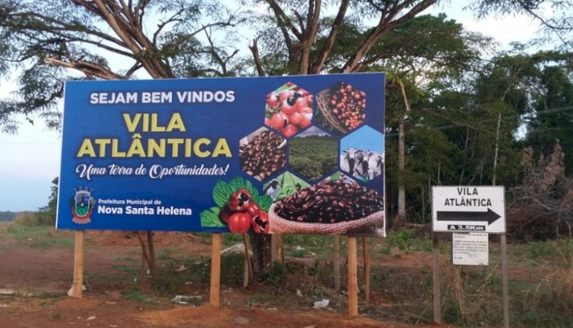 Presidente Cleyton Zanatta, agradece a prefeita por atender indicação e instalar placa na entrada da Vila Atlântica