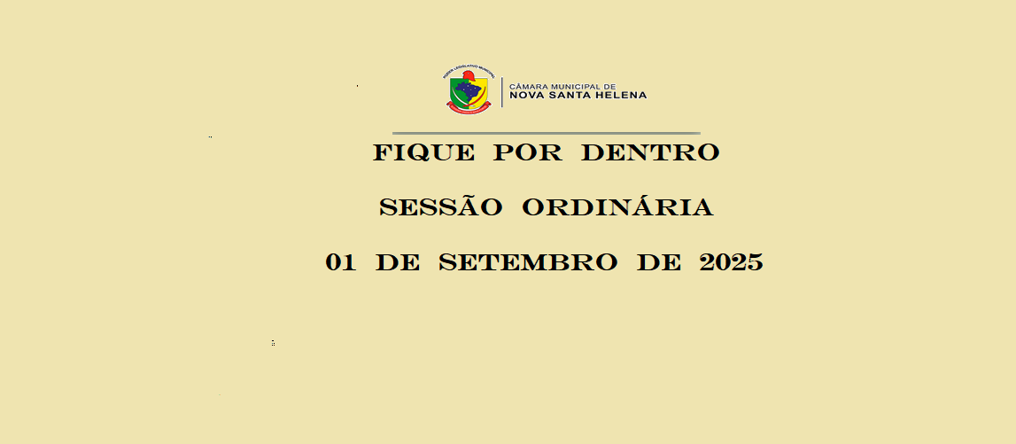 Sessão ordinária 01/09/2025
