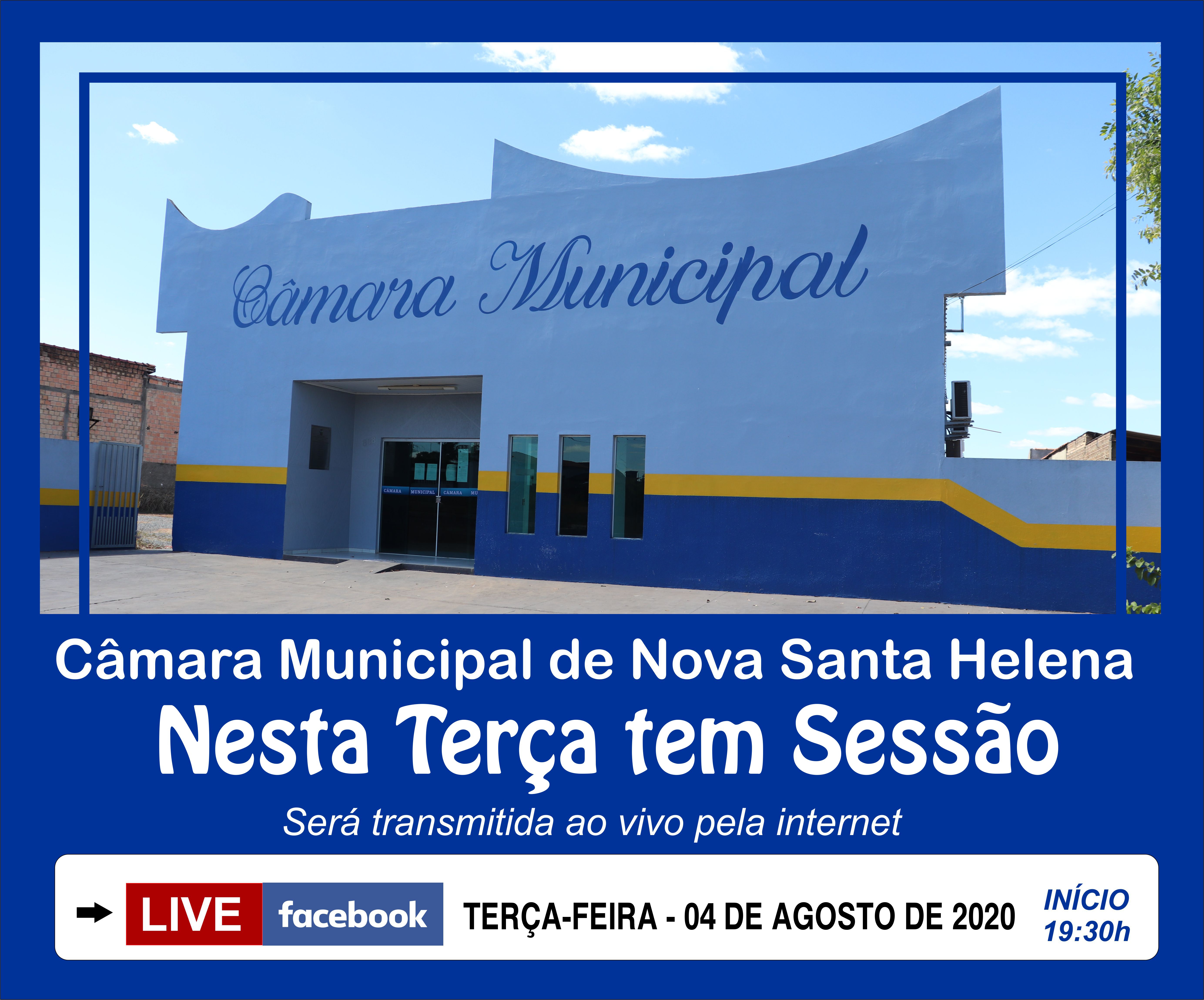 Nesta terça-feira, 4 de agosto, tem sessão ordinária na Câmara de Nova Santa Helena